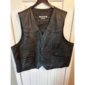 Bikers black vest size 52 men’s leather vest